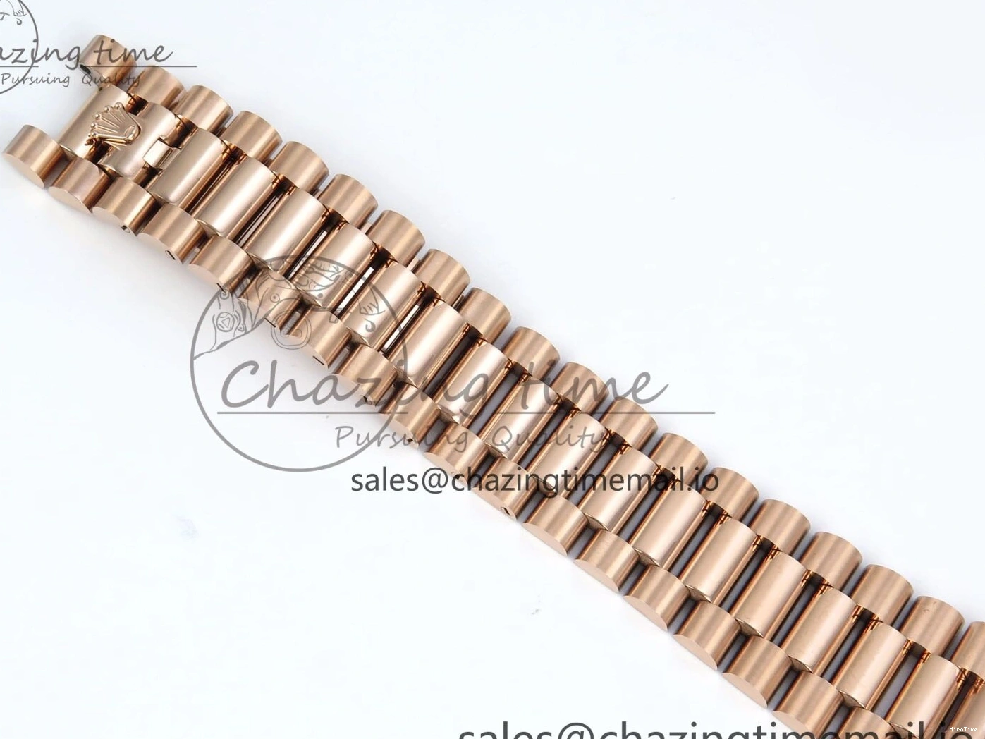 MiroTime 0310 Trendsetting DayDate 40 RG QF 1:1 Best Edition Green Roman Dial Diamonds Bezel on President Bracelet A2836 V5 (Gain Weight) 468